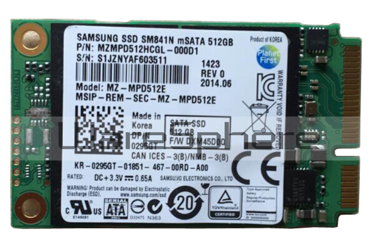 512GB mSATA SSD Hard Drive HDD Mini PCIe For Samsung 295GT MZ-MPD512E ...