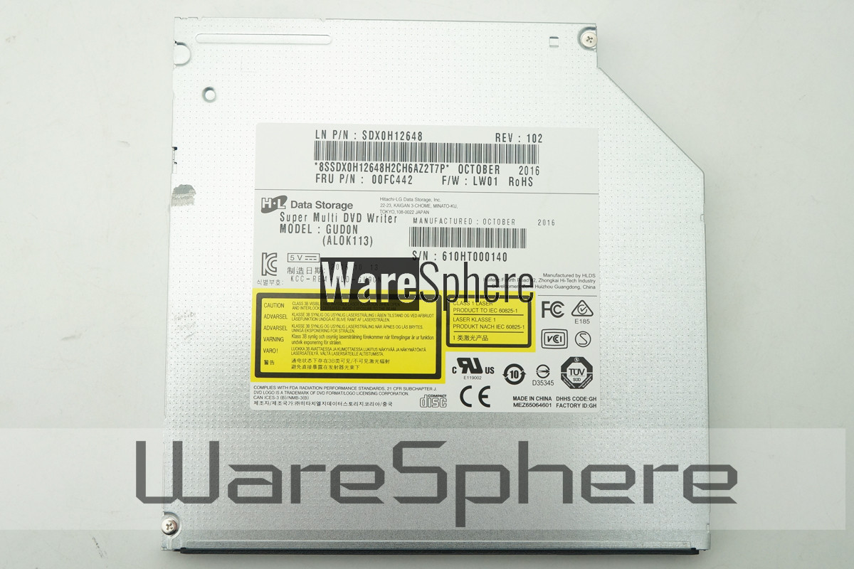 DVD-RW Optical Drive for Lenovo 9.5MM 00FC442 SDX0H12648 