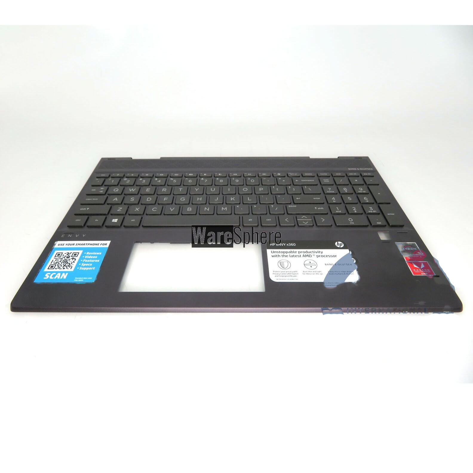 Top Cover Upper Case for HP Envy 15M-DS Palmrest Keyboard L53987-001 Black