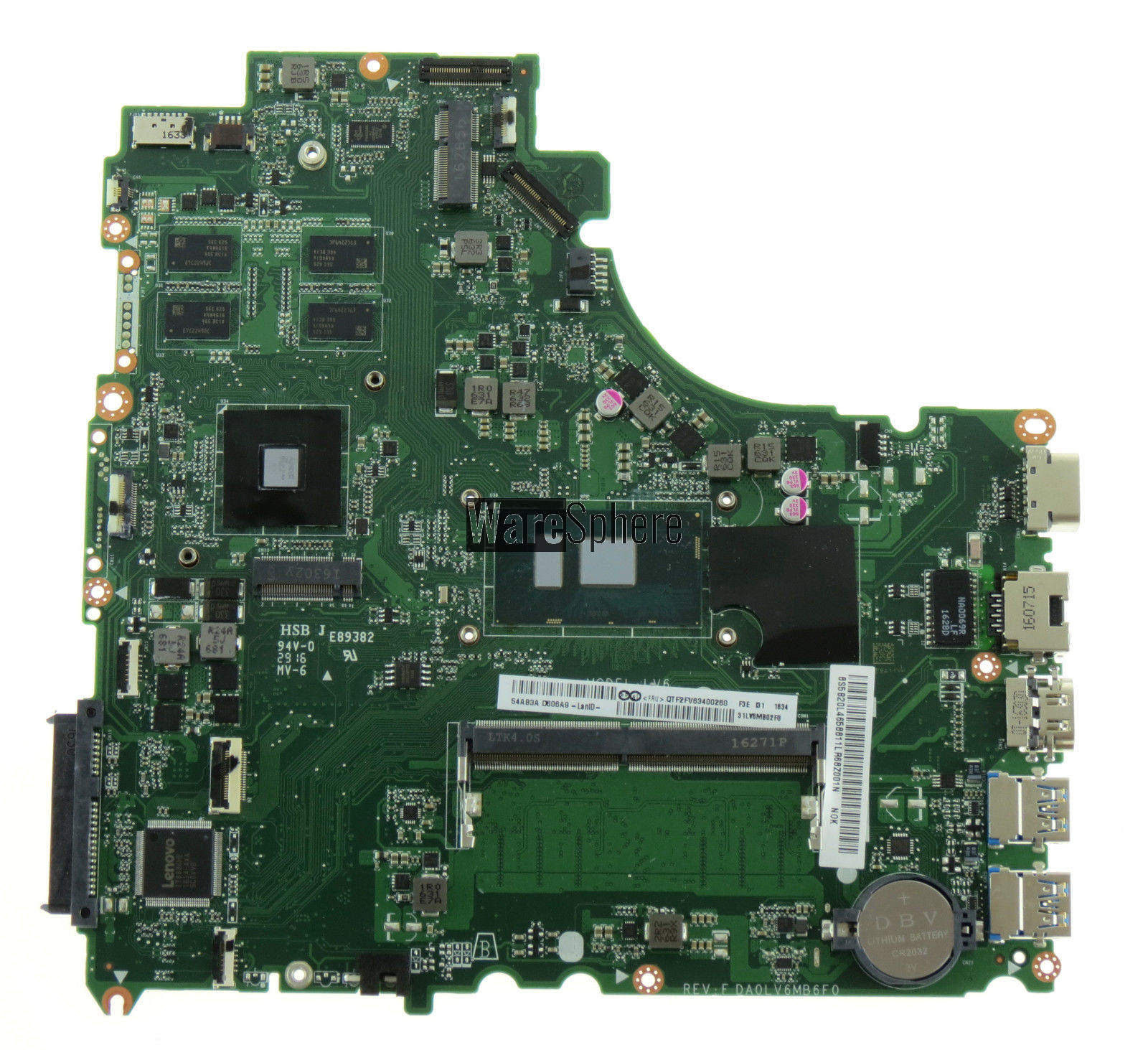 Motherboard System Board Intel i7-7500U with Discrete Nvidia Graphics for Lenovo V310-15IKB 5B20M27721