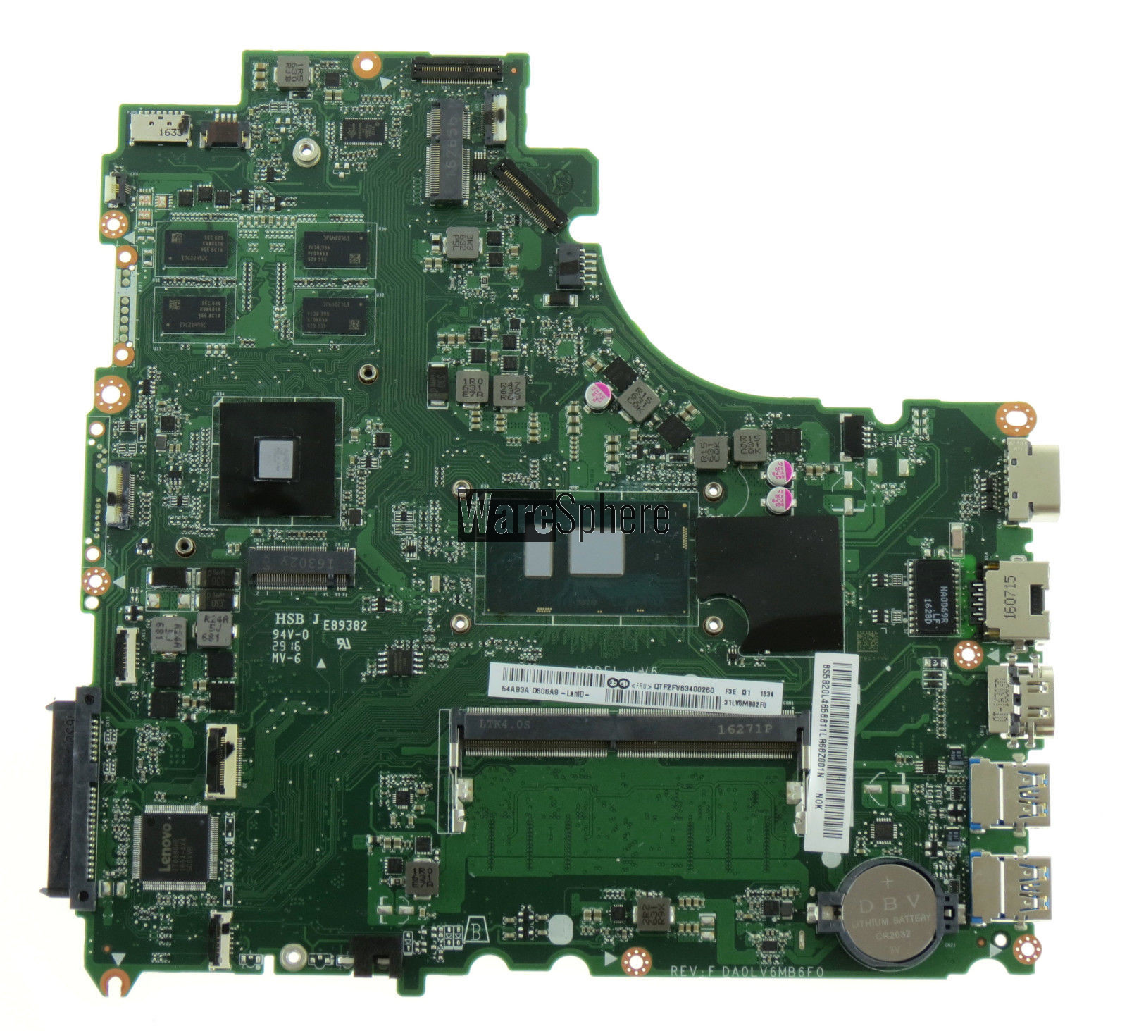 Motherboard System Board Intel i7-7500U with Discrete Nvidia Graphics ...