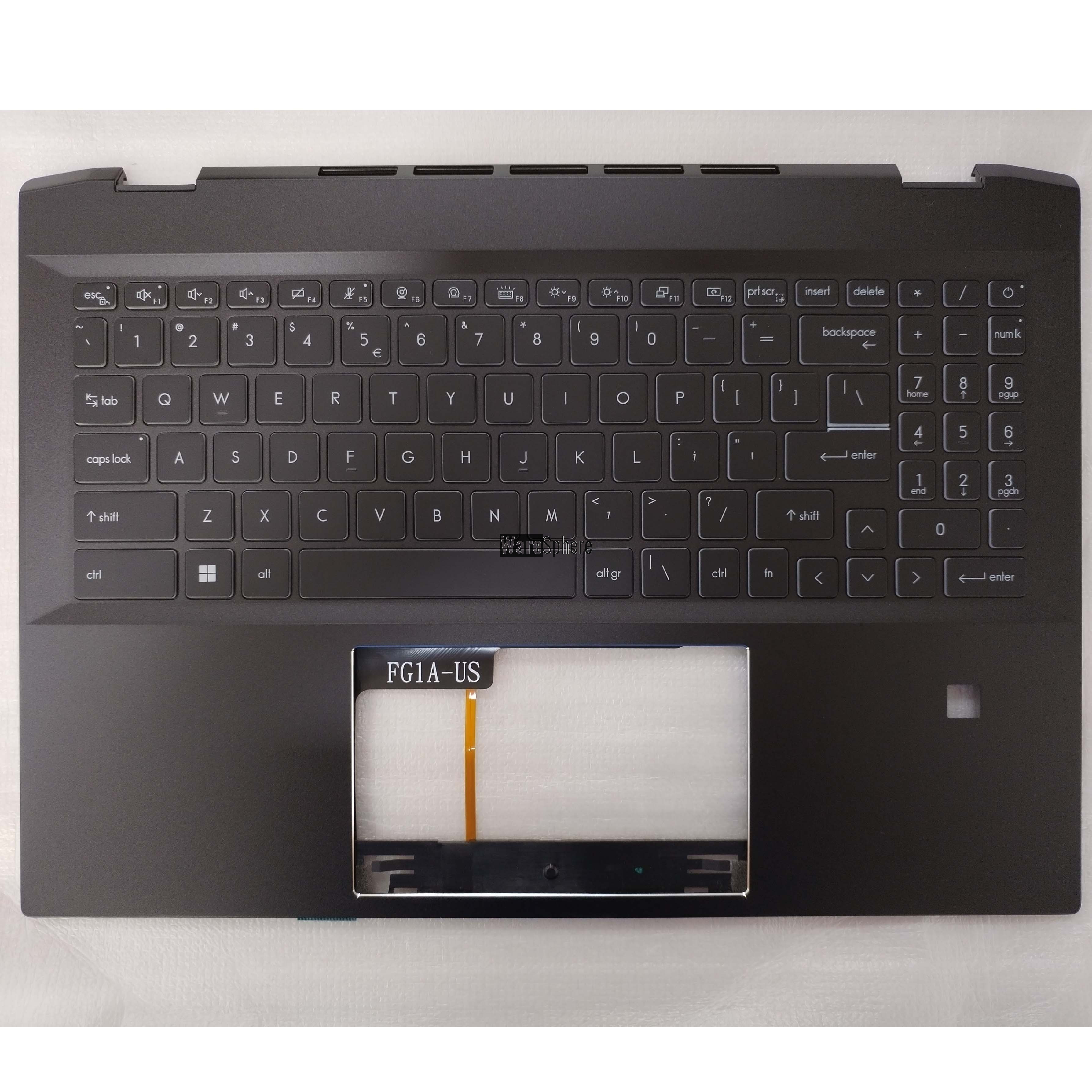 Top Cover Upper Case Palmrest with US backlight keyboard for MSI Summit E16 MS-1591 307-591C222 Black
