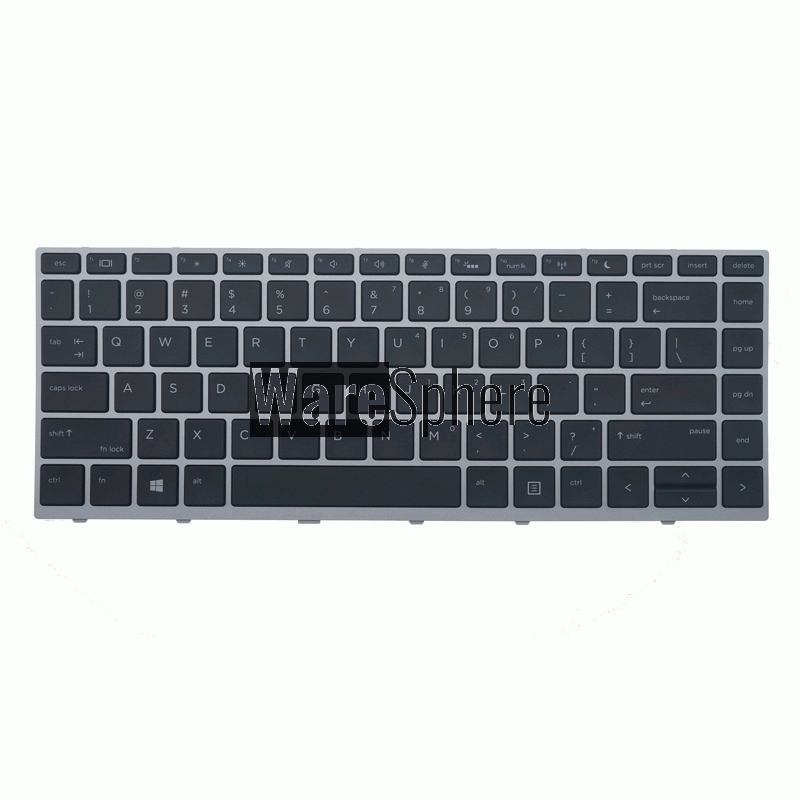 Laptop US Keyboard for HP 440 G5 430 G5 445 G5 Backlight with silver Frame Non-Point L00735-001