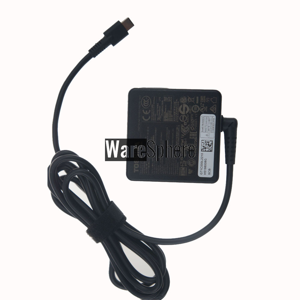 45W 20V 2.25A AC/DC Adapter for Toshiba PA5279E-1ACA with Type-C G71C000L2210 H5198008G  Black