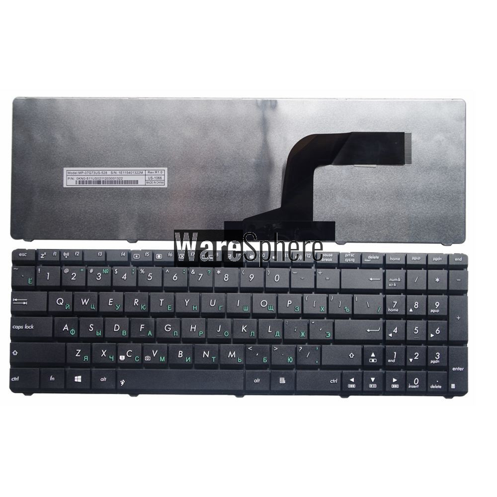 New Russian Keyboard for ASUS U50 K55D G60 F50S U53 X52F X52D X52DR X52DY X52J X52JB X52JR X55C X55U K73B NJ2 laptop RU BLACK