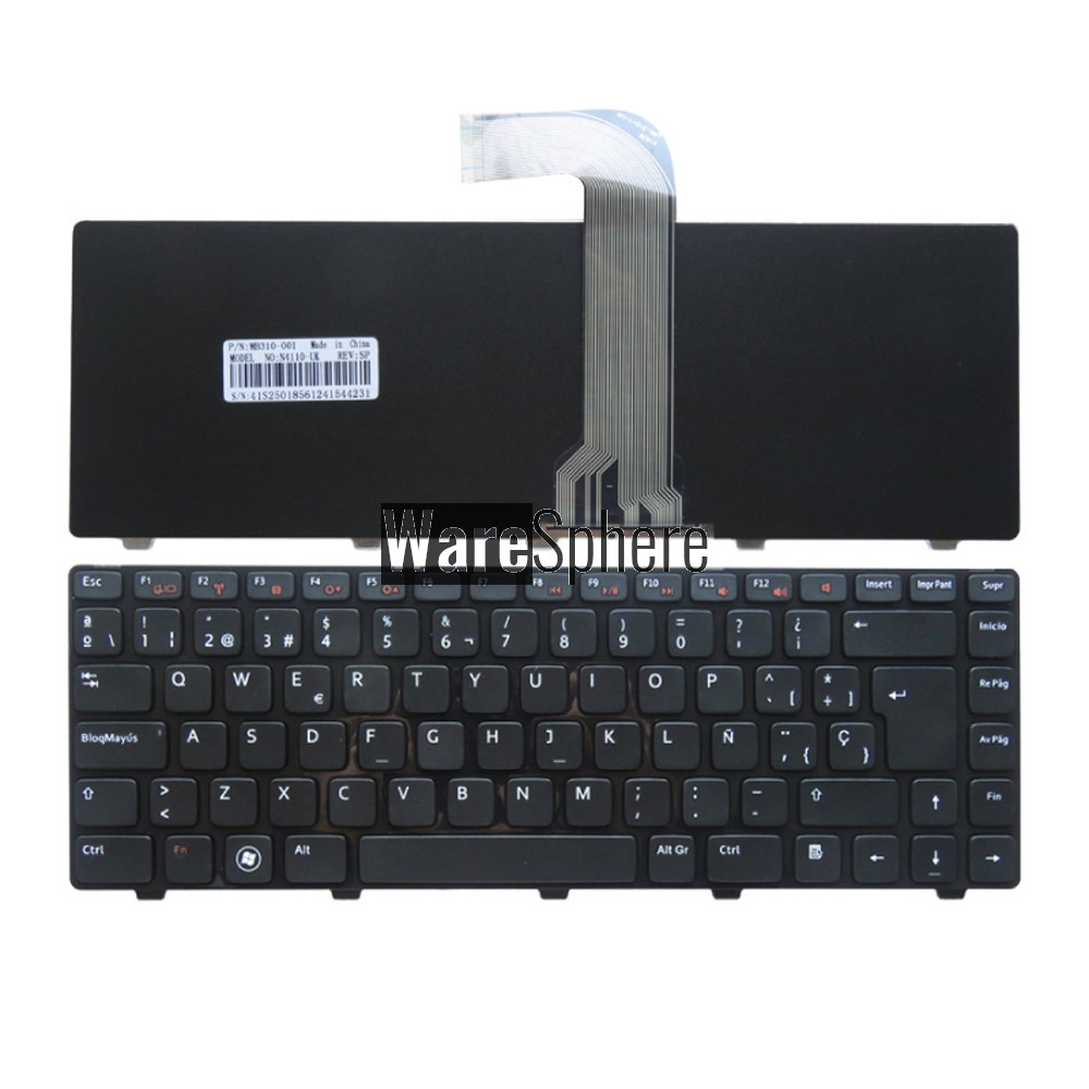 Spanish Laptop keyboard for DELL Vostro 3550 XPS L502 N4110 N4120 M4110 N4050 M4040 N5050 M5050 M5040 N5040 SP keyboard black   
