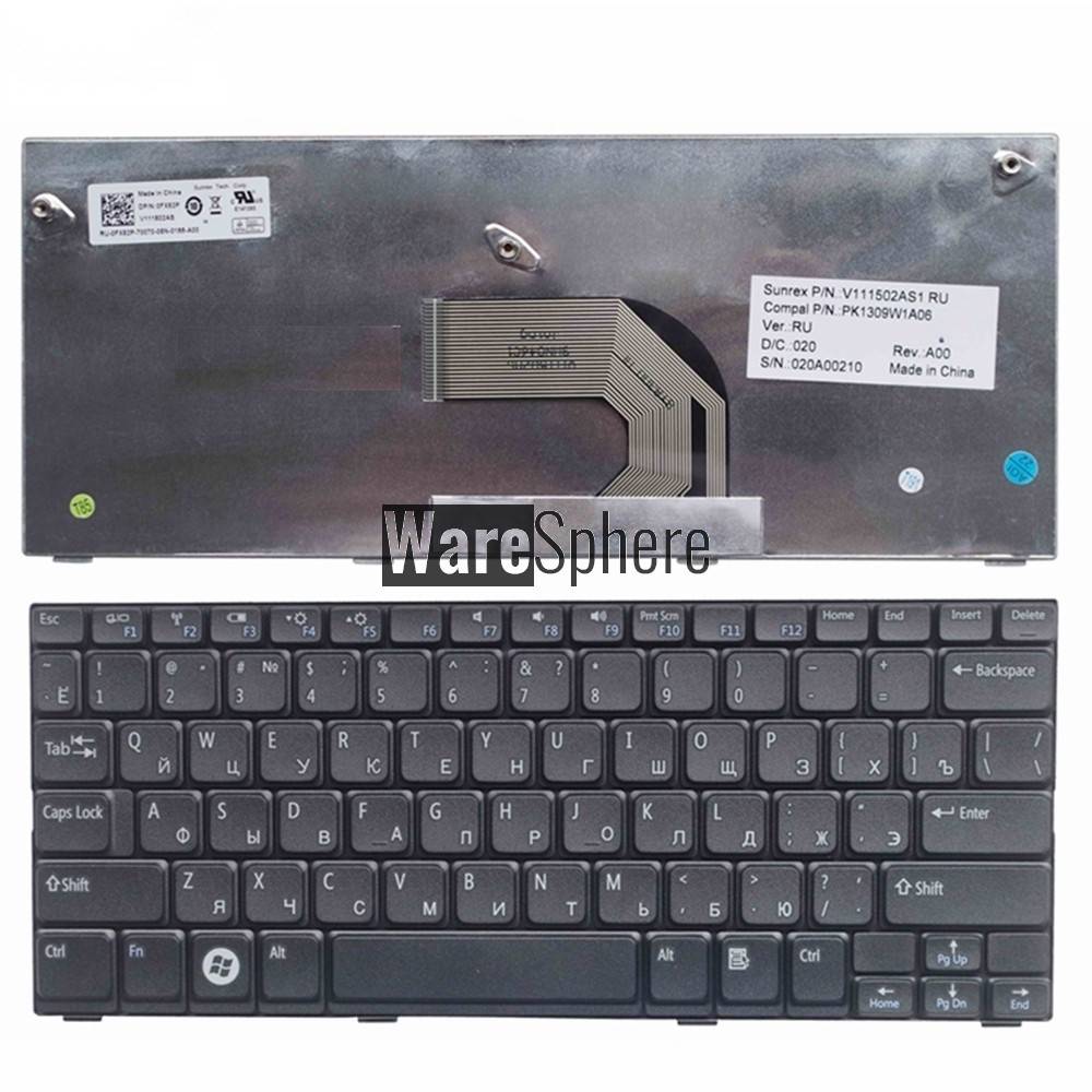 RUSSIAN Laptop Keyboard for Dell  Inspiron Mini10-1012 1014 1018 P04T P01T PK130F11A01 PK130F12A12 RU black