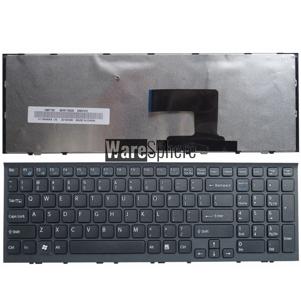 Laptop Keyboard for Sony VPC-EH VPCEH series black Frame US Version 