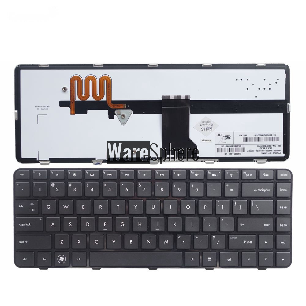 English Laptop Keyboard for HP DM4 DM4-1000 DV5-2000 DM4-2000 US Layout Black with Backlit 