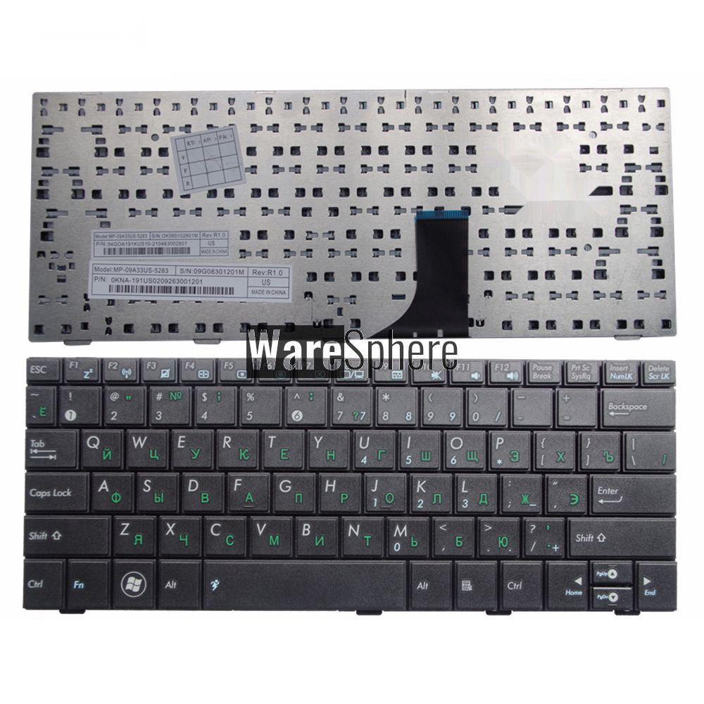 RU laptop keyboard for ASUS EPC 1005HA EEE PC 1005 HA 1005 1005HD 1008 1008HA BLACK