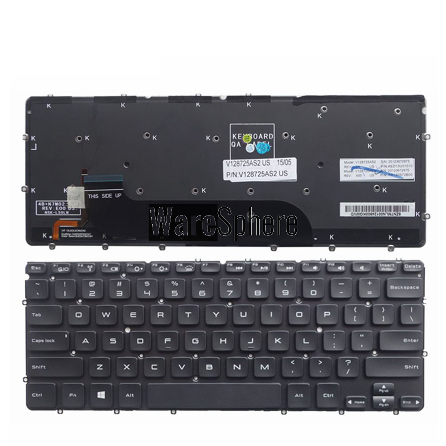 US backlit New laptop keyboard for DELL XPS 12 13 XPS13D 13R L321X L322X Laptop Black Backlit NO Frame 