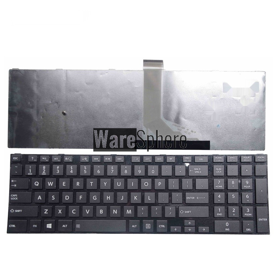 English Keyboard for Toshiba Satellite C50 C50D C50-A C50-A506 C50D-A C55 C55T C55D C55-A C55D-A US with frame black 