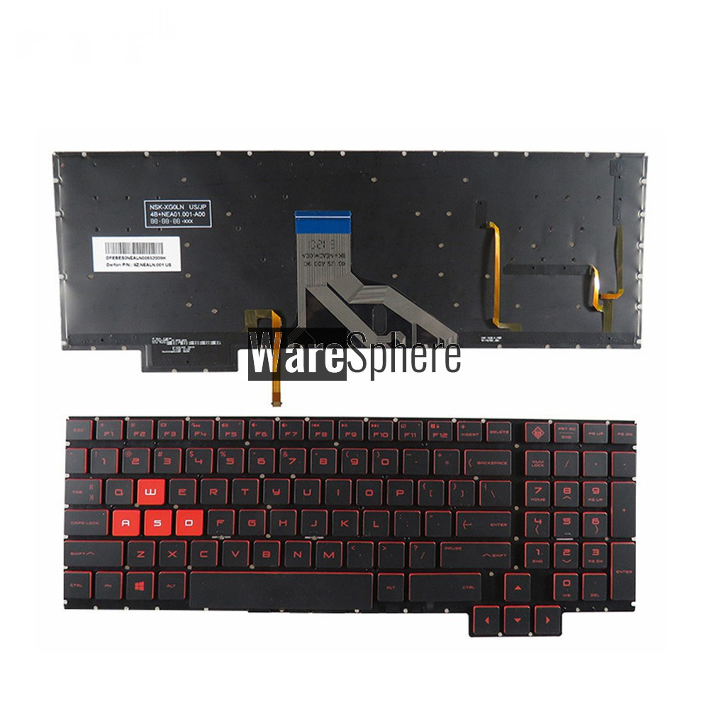 US keyboard for HP Omen 15-ce 15-ce000 15-CE006TX 15-CE007TX 008TX 004TX series backlit Red Letters  