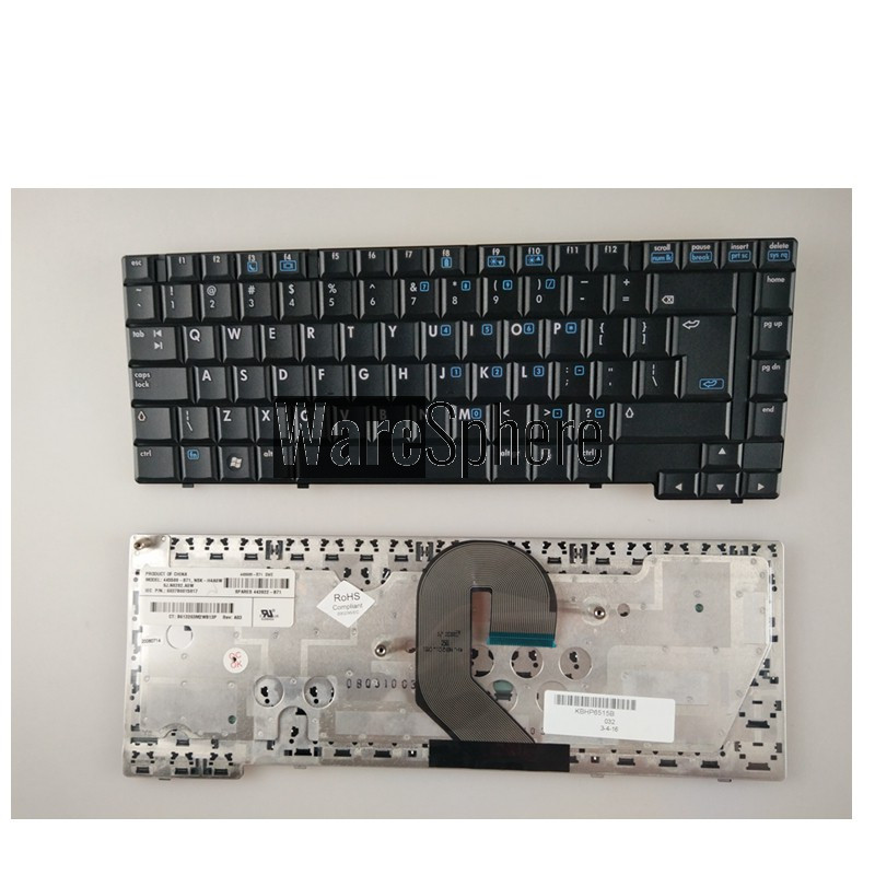 New laptop keyboard for HP 6515B 6515S 6510B UI Black English Replace keyboard   