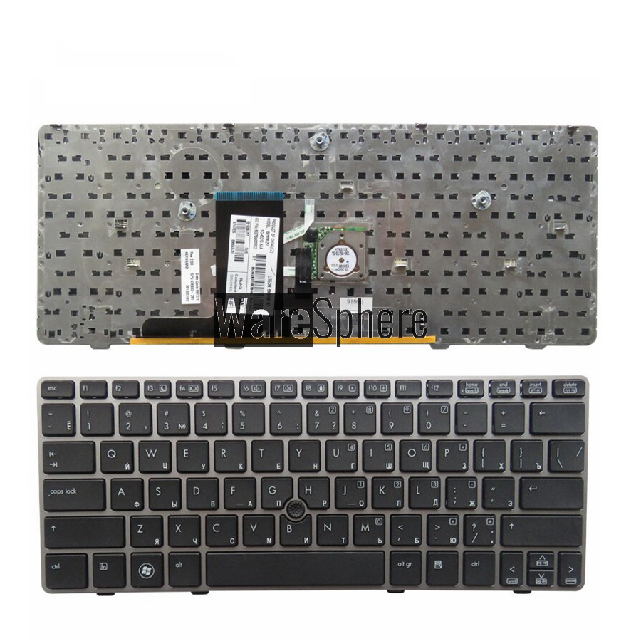 New RU Keyboard for EliteBook 2560 2560P 2570 2570P Laptop with Gray Border Mouse pointer 