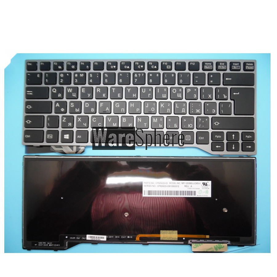 Russian Laptop keyboard for Fujitsu Lifebook E733 E734 E743 E744 RU Backlit 