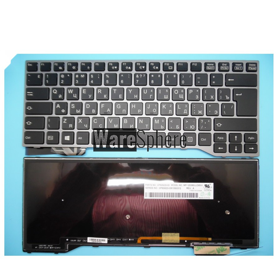 Russian Laptop keyboard for Fujitsu Lifebook E733 E734 E743 E744 RU Backlit 