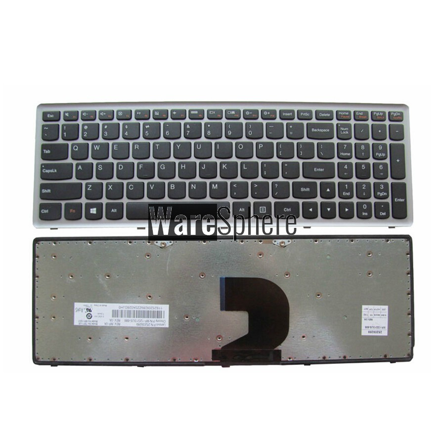US Keyboard for Lenovo Ideapad Z500 Z500A Z500G P500 P500A US English silver Without Backlit  