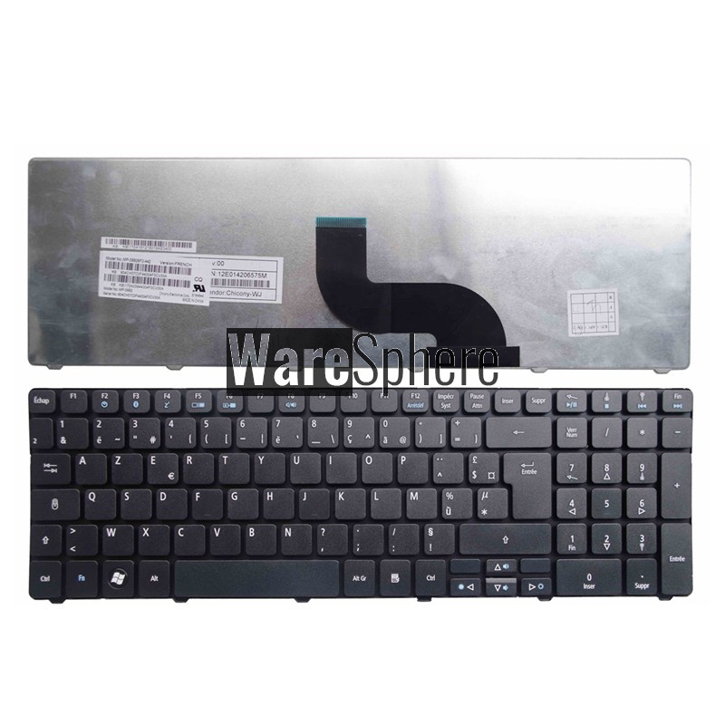 French Keyboard for Acer Aspire 5560 5560G 5552G 7741G 7741Z 7745G 7745Z 5536 5536G 5738 5738g FR AZERTY black 