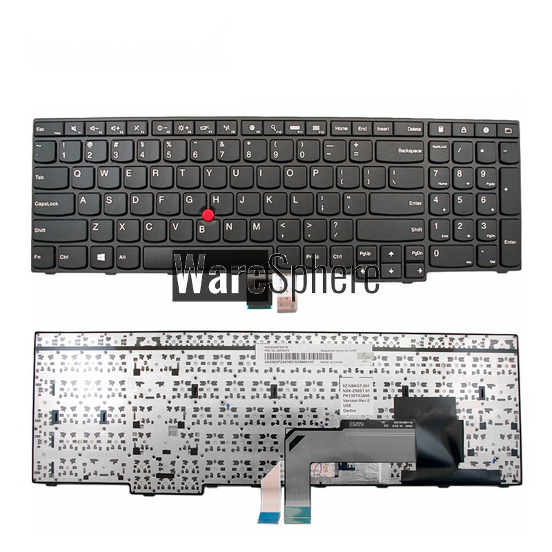 Laptop keyboard US for Lenovo Thinkpad E560 E560c Black W/ Frame 00HN074 