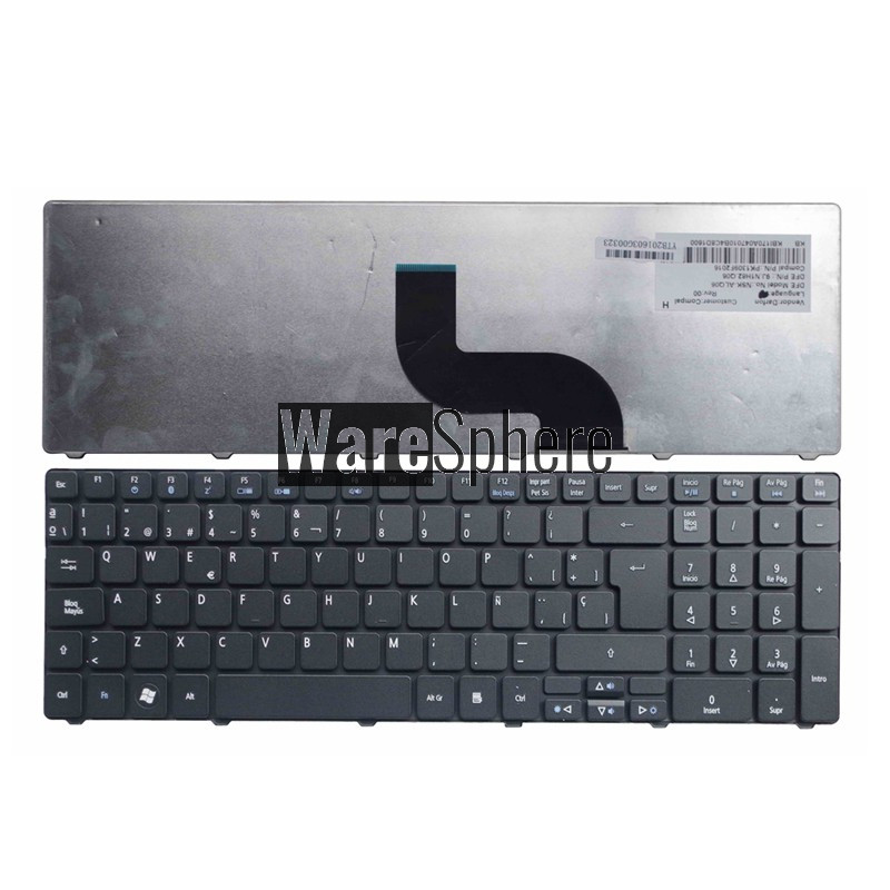Spanish keyboard For ACER aspire MP-09G36E0-6981W PK130PI1B18 PK1309F2000 KB.I170A.083 V104702AK3 Black SP Teclado  