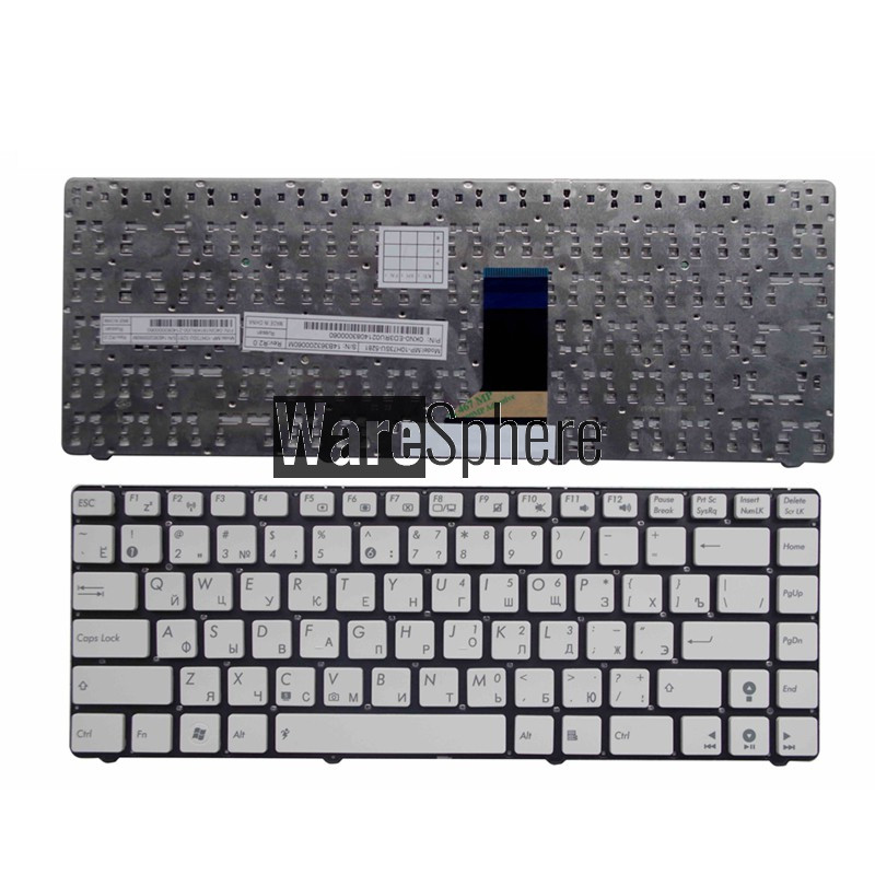 Russian keyboard For U36 U36J U36JC U36S U36SD U36SG U36R U36KI U41J U41JF U41SV No frame white 