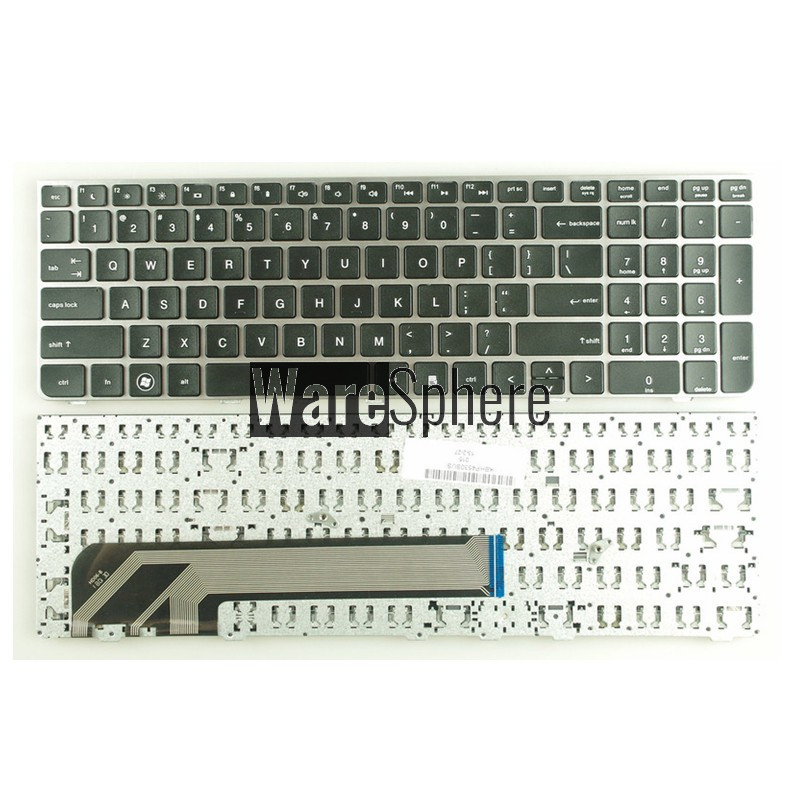 New for HP Probook 4535S 4530S 4730S 4735S US Keyboard SILVER FRAME 