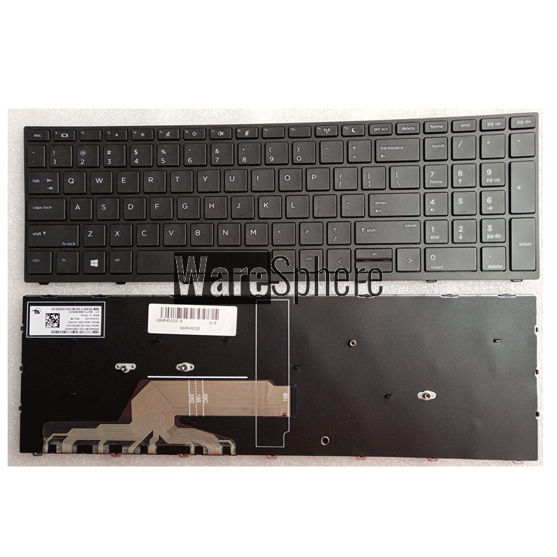 US laptop Keyboard for HP Probook 450 G5 455 G5 470 G5 English Keyboard with Frame black 