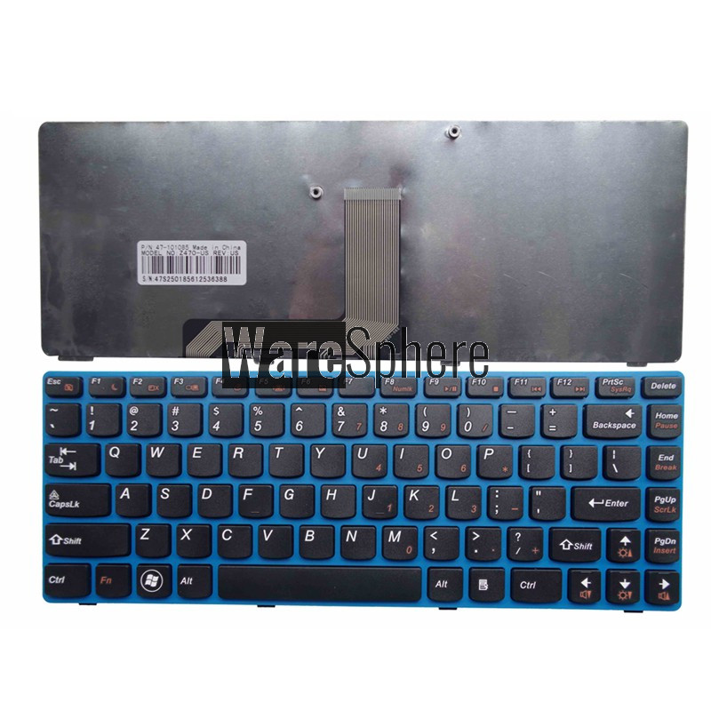English Laptop keyboard for LENOVO Z470 AM Z470AT Z470AX Z470K Z470G Z475 Z370 Z370A blue color 