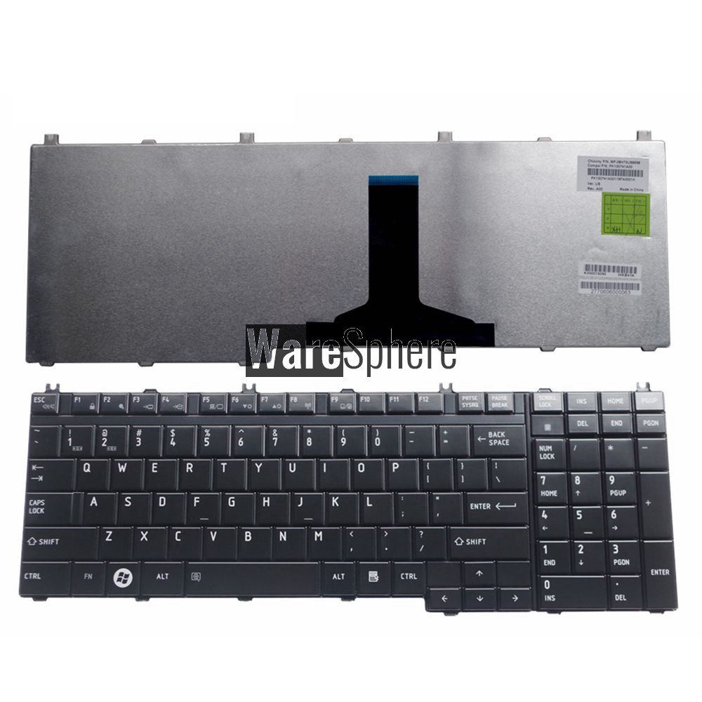 US laptop keyboard for Toshiba Satellite Pro L500D X200 X205 P300D P305 P305D P500 P500D Tecra A11 Black