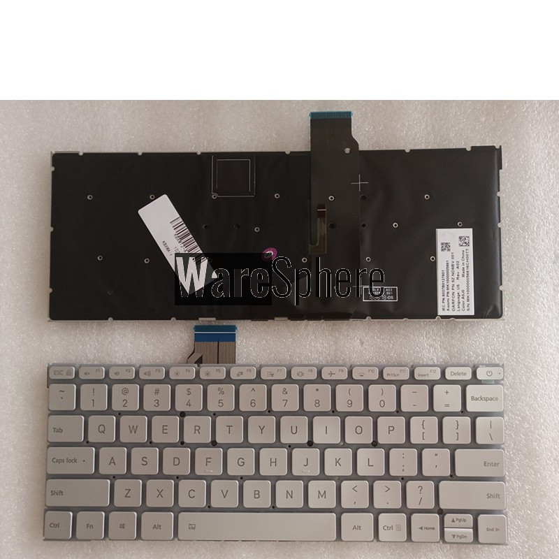 US Keyboard for XIAOMI AIR 12.5 silver English 9Z.ND6BV.001 NSK-Y10BV with backlight 