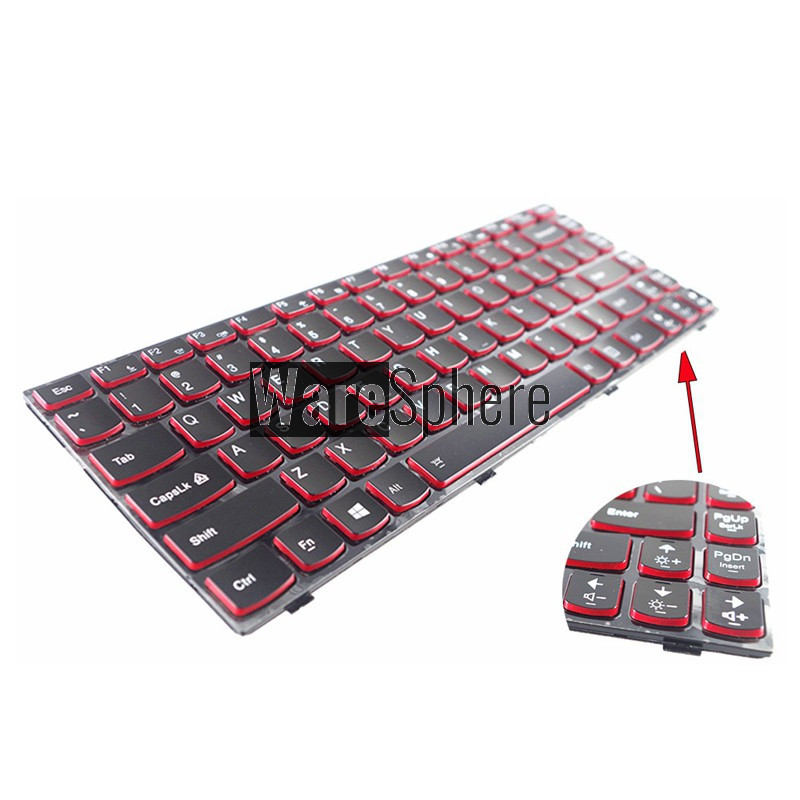 New keyboard for Lenovo IdeaPad Y400 Y410 Y430P Y400P Y410P Y400N Y410N US Laptop keyboard PK130RQ3A00 red 