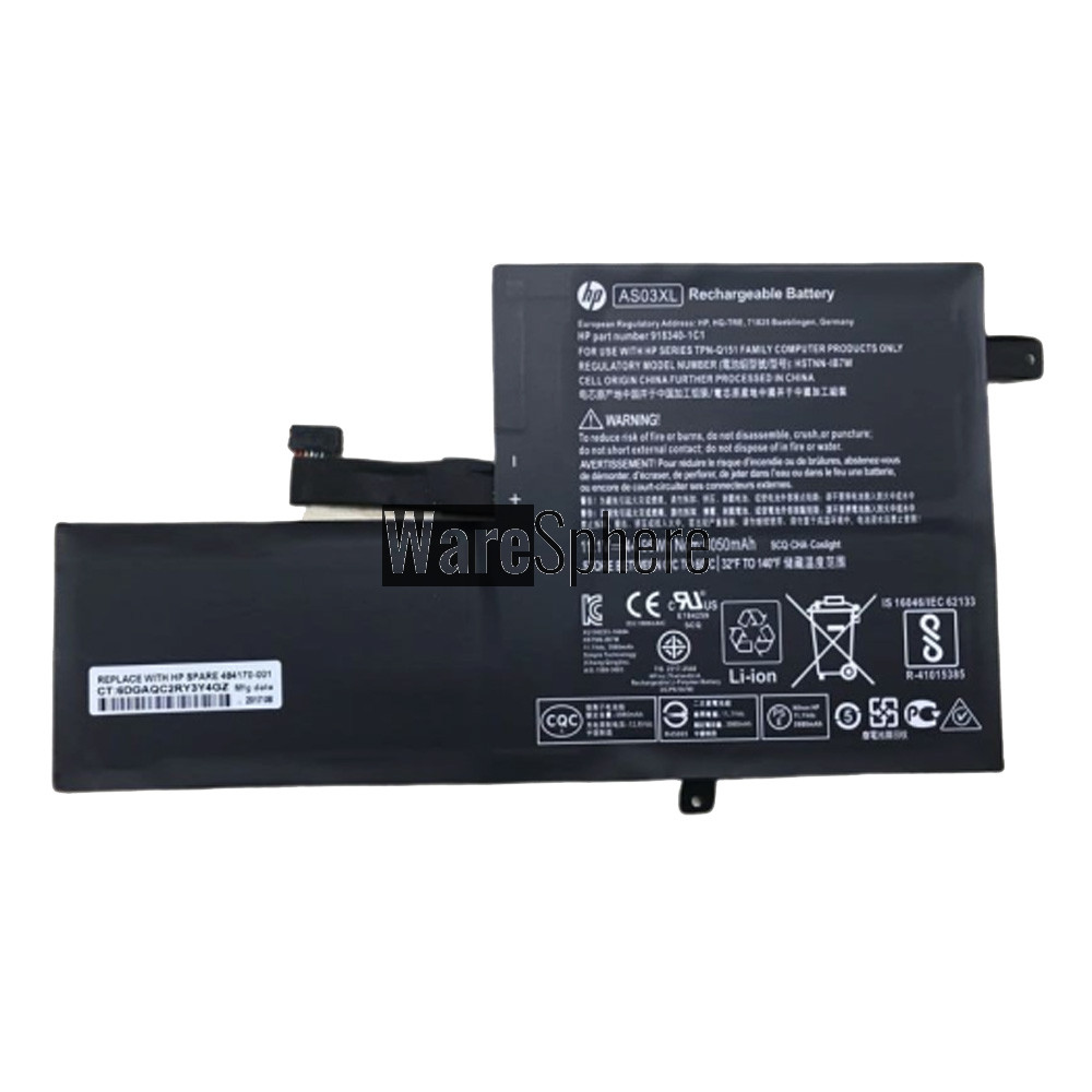 11.1V 44.95Wh 4050mAh Laptop Battery for HP Chromebook 11 G5 EE 918669-855 