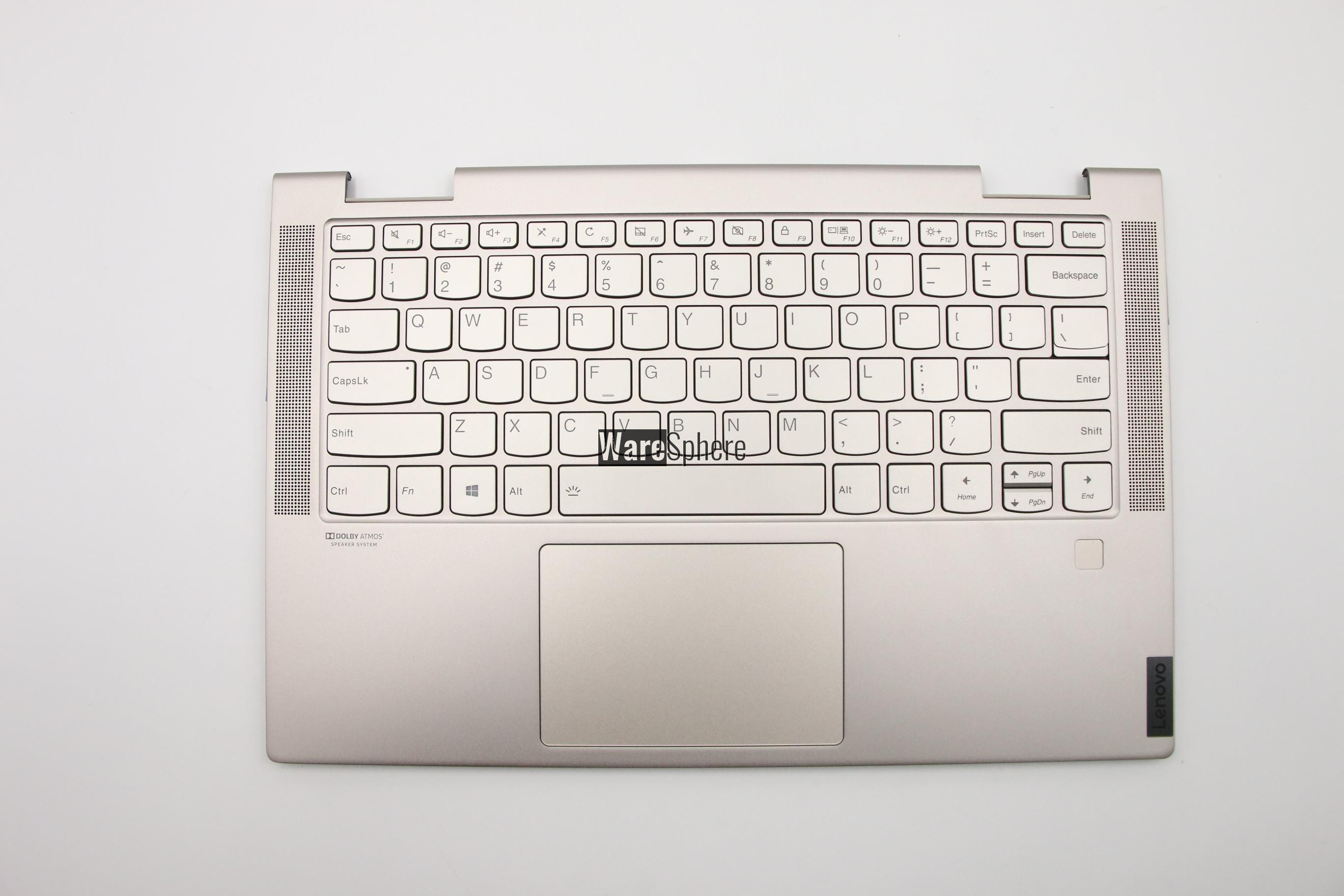 Top Cover Upper Case for Lenovo Yoga C740-14 Palmrest with Backlit Keyboard 5CB0U43990 Golden
