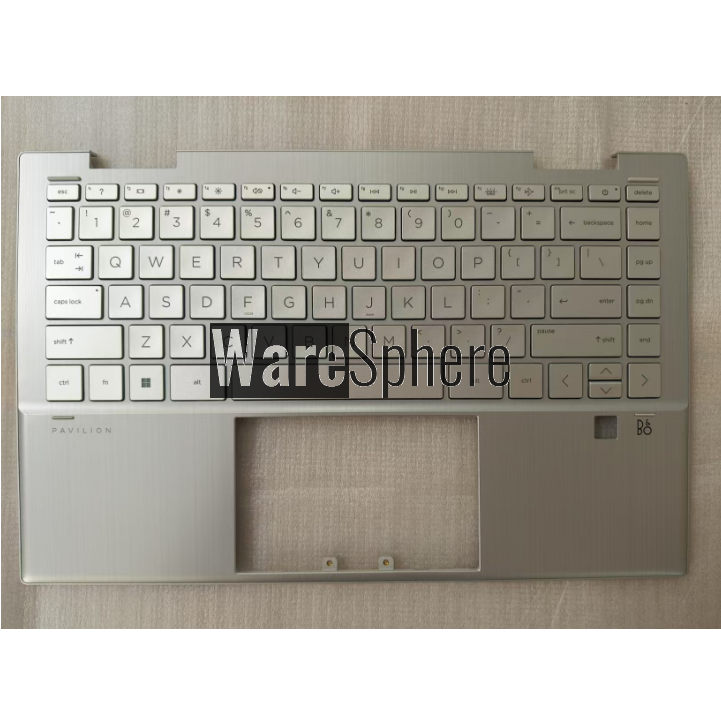 Top Cover Upper Case Palmrest for HP Pavilion X360 14-EK With Backlit Keyboard With Fingerprint Hole And SD 460.0RA04.000 Silver