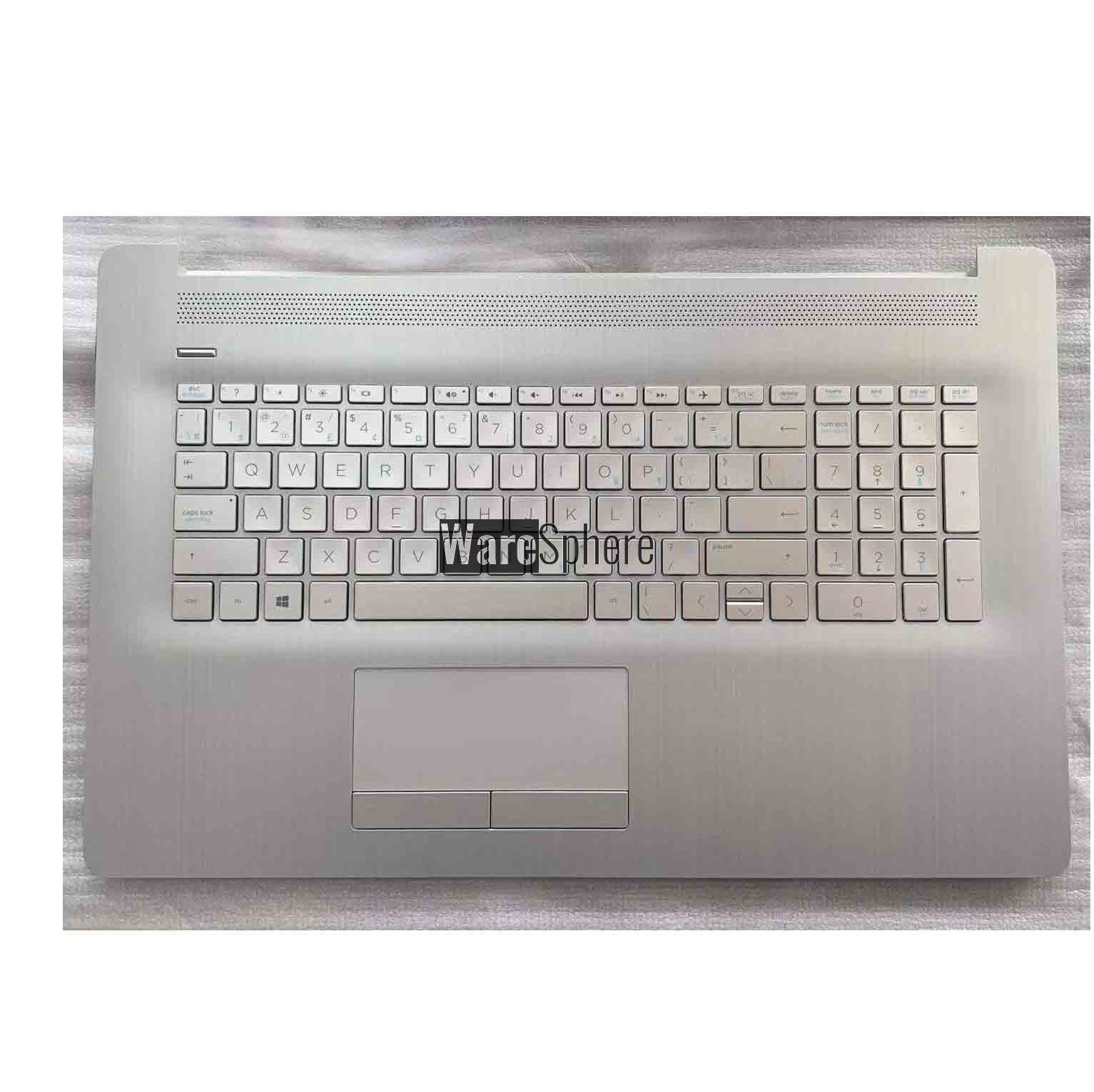Top Cover Upper Case for HP 17-BY Palmrest With Keyboard Without ODD with PTP Touchpad L92786-DB1 Silver EN/FRCAN