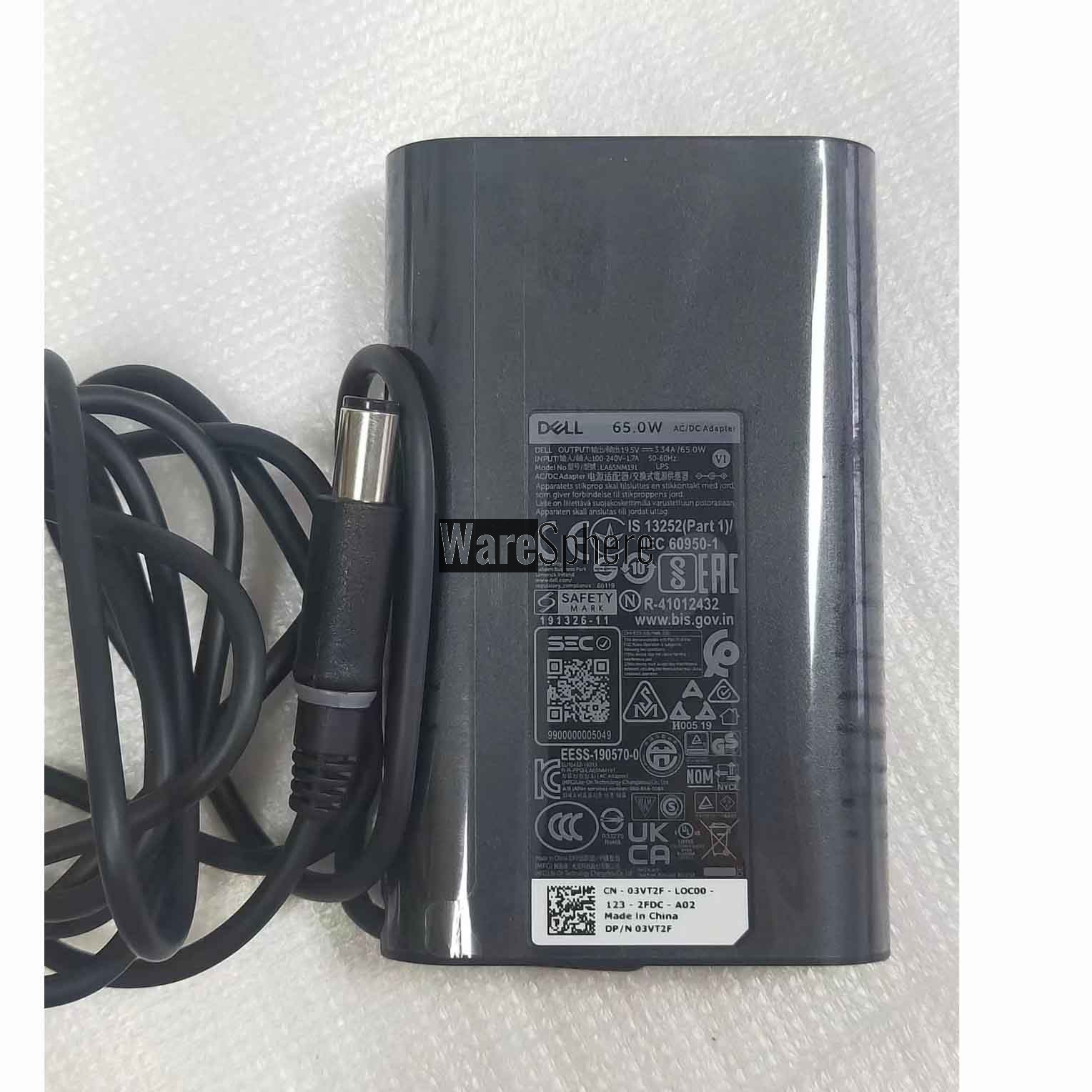 65W 19.5V 3.33A AC Adapter for Dell LA65NM191 03VT2F 3VT2F 7.4*5.0