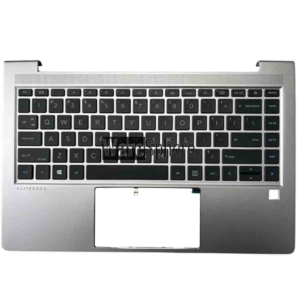 Top Cover Upper Case for HP Elitebook 640 G9 With US Backlit KB With Finger Hole Silver