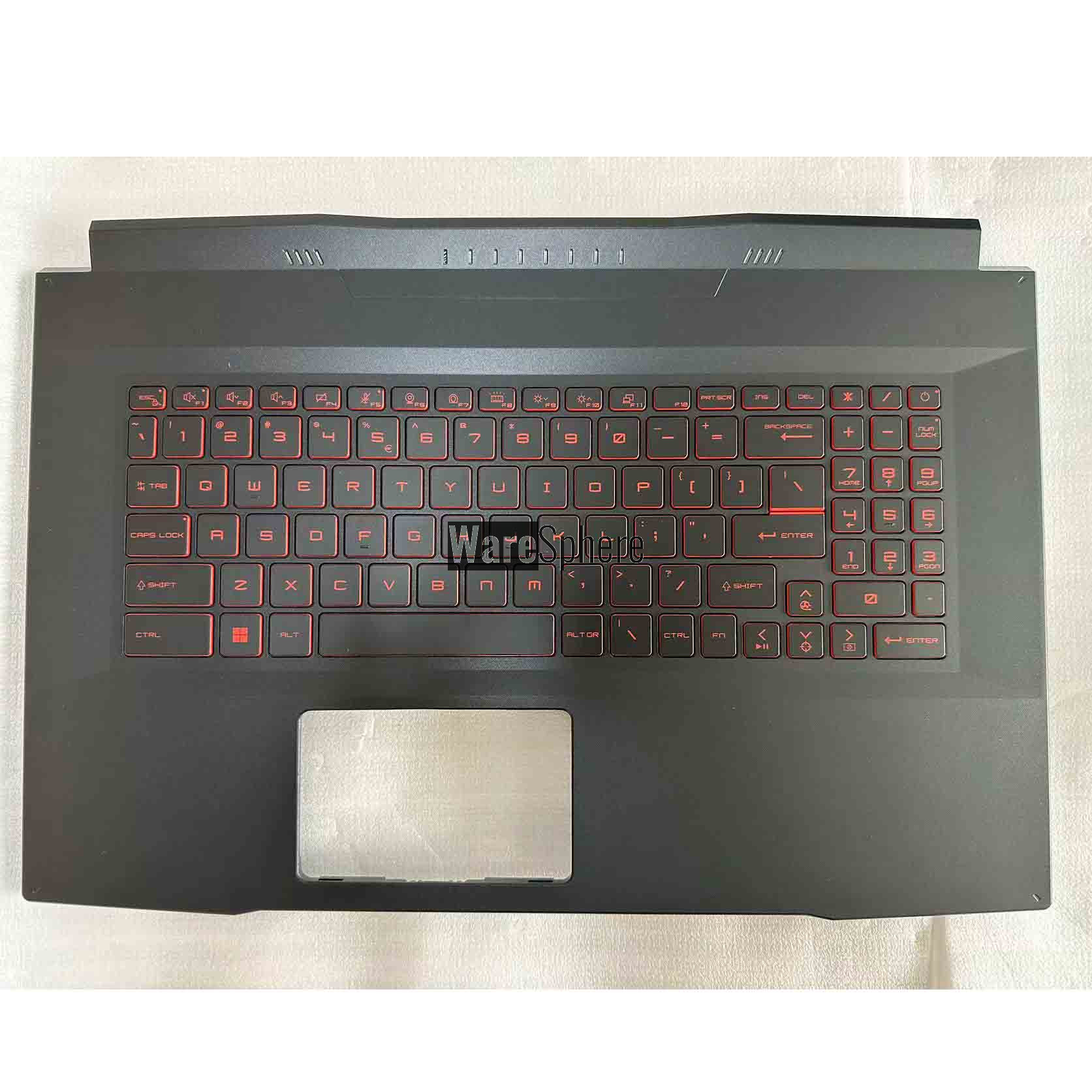 Top Cover Upper Case for MSI GF76 With Backlit Keyboard 307-7L1C213-TA2 Black