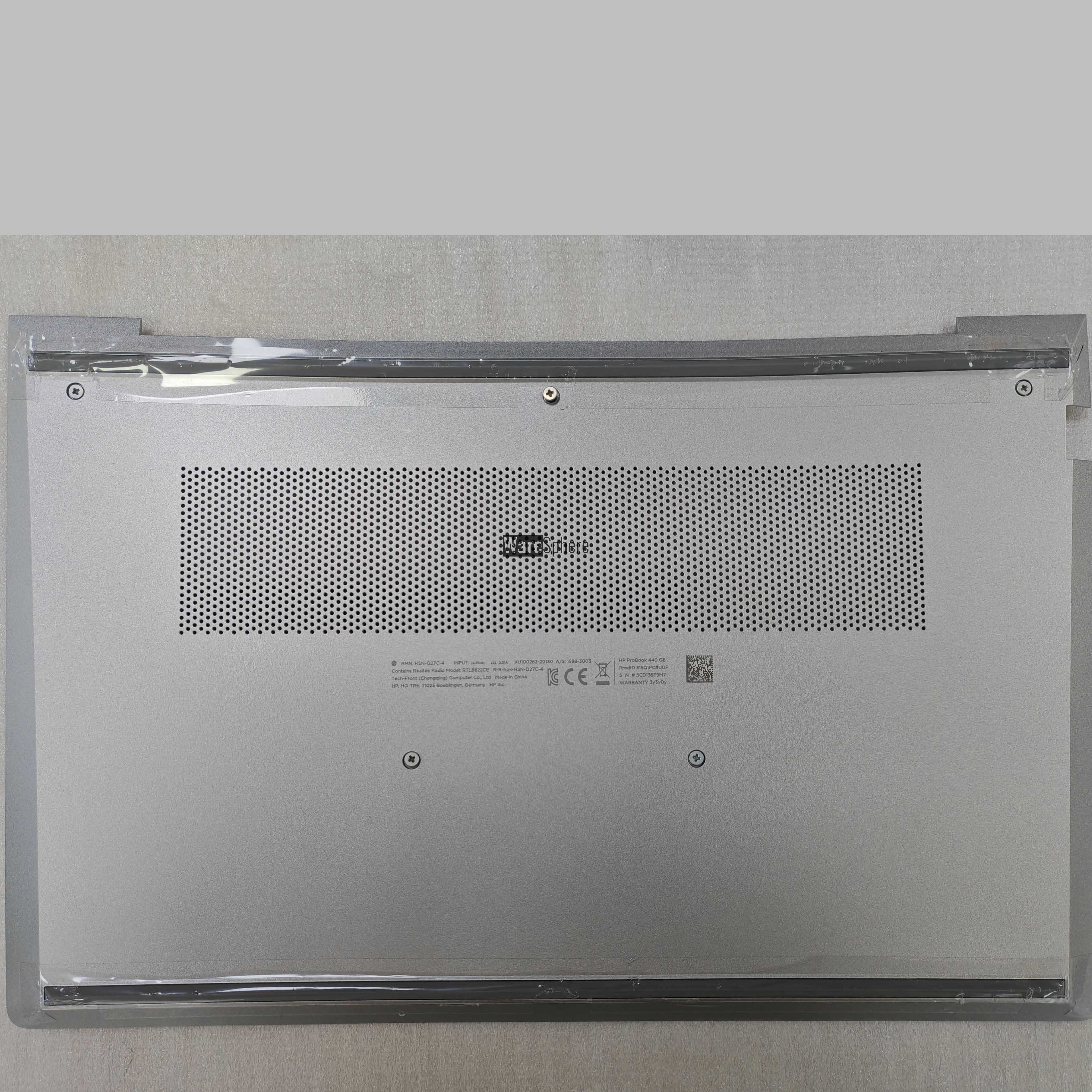 Bottom Base Cover for HP ProBook 440 G8 X8QTATP10 X8Q007010 Silver
