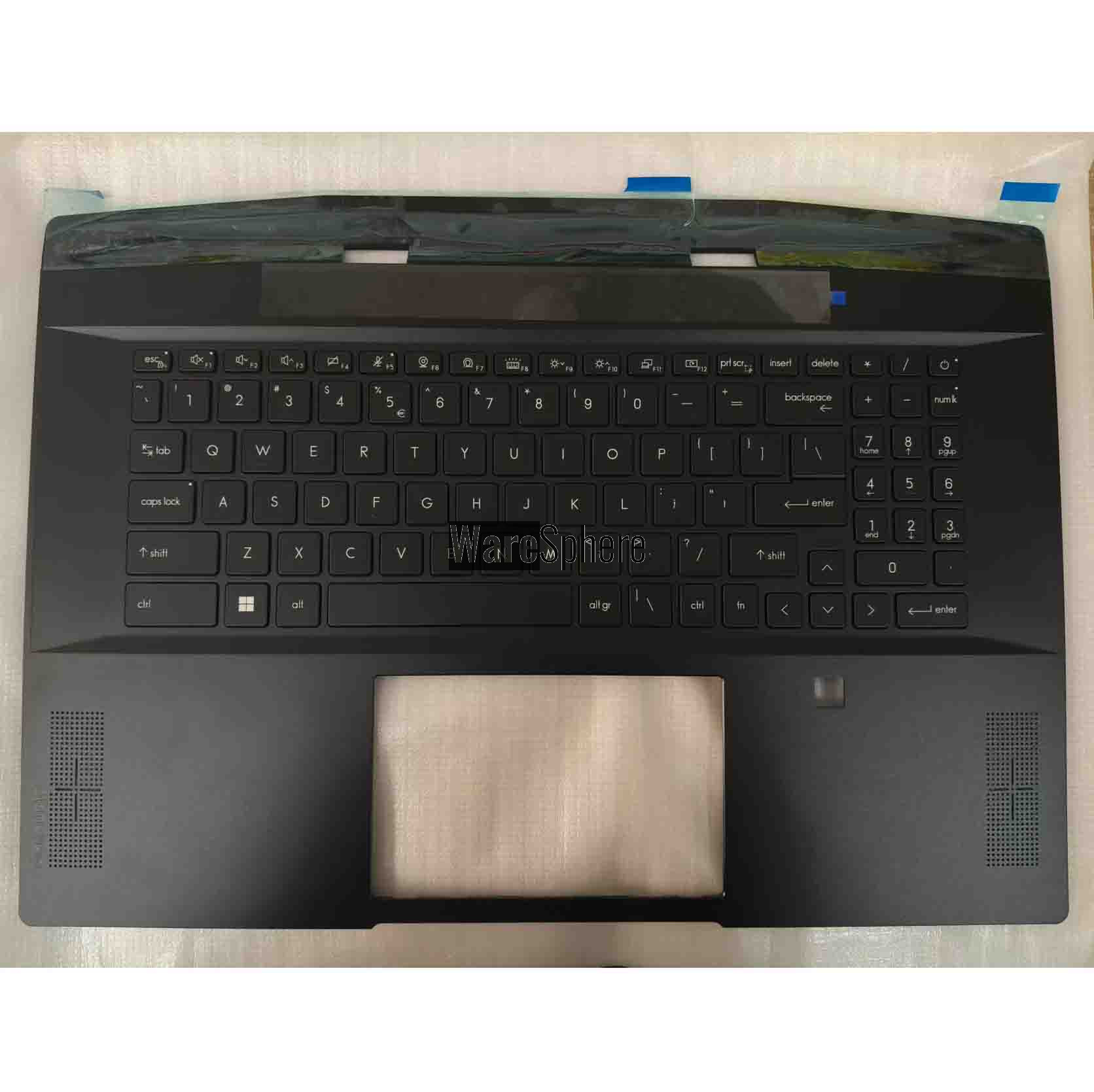 Top Cover Upper Case Palmrest for MSI GS77 MS-17P1 With Backlit Keyboard RGB 307-7P1C213 Black
