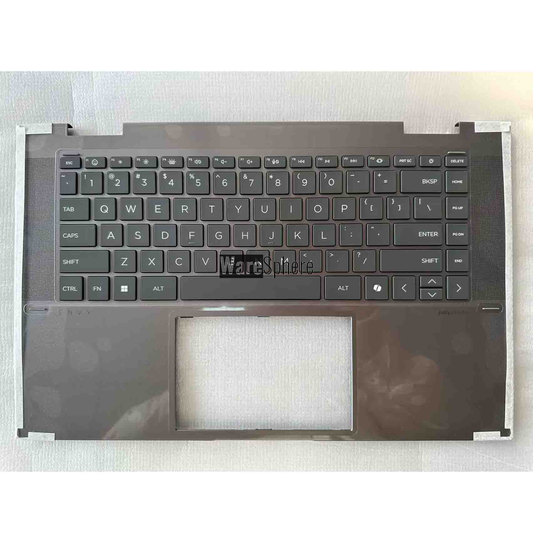 Top Cover Upper Case Palmrest for HP ENVY X360 15-FE With Backlite Keyboard With Ai Keycaps N84679-001  AM98N000201 Mineral Silver Aluminum