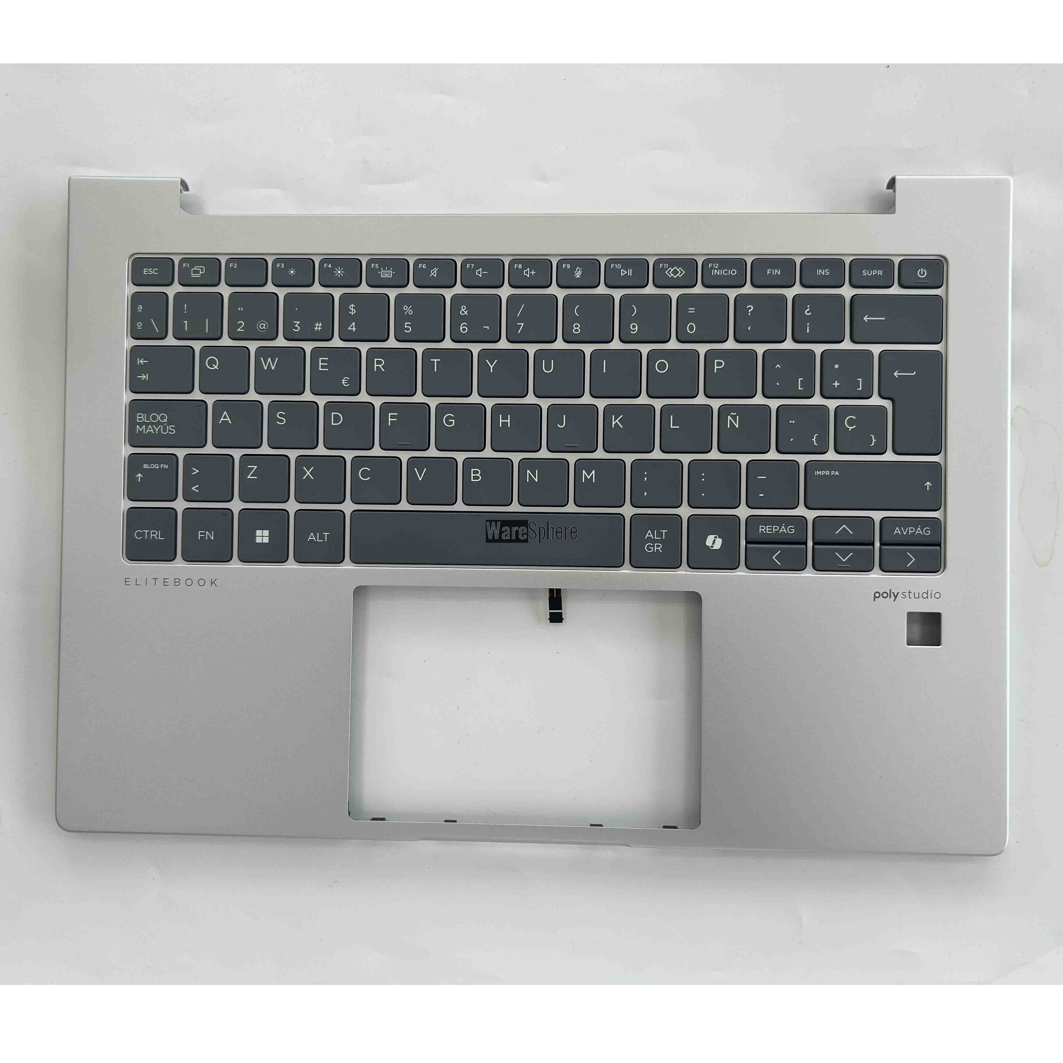 Top Cover Upper Case Palmrest for HP EliteBook 640 G11  With Backlite Keyboard 4BX8PTATP40 N97244-071 SP Silver