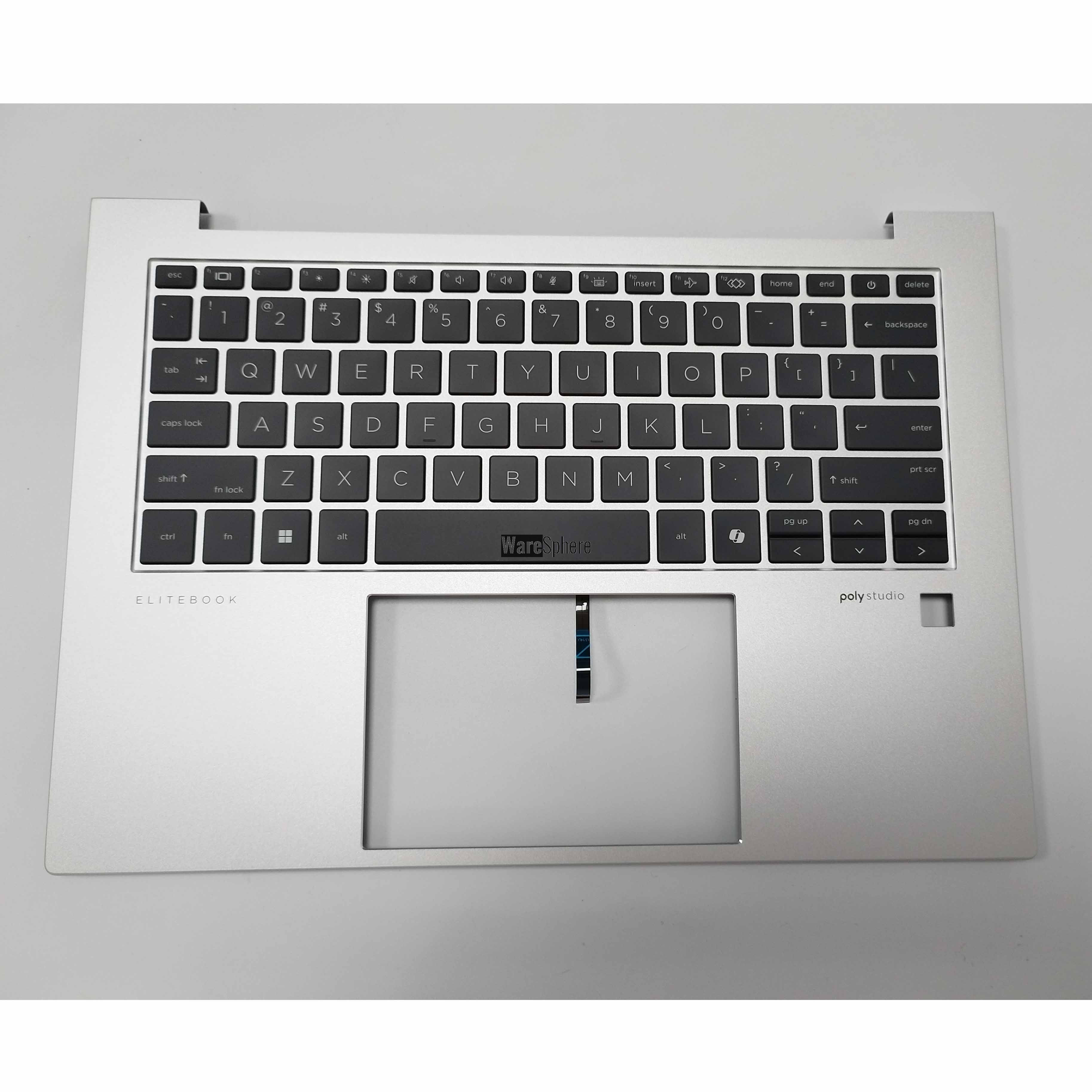 Top Cover Upper Case Palmrest for  HP EliteBook 840 G11 With Backlie Keyboard With AI N93653-001 Silver