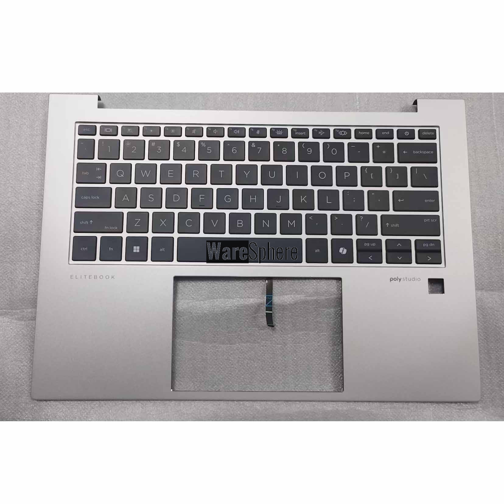 Top Cover Upper Case Palmrest for  HP EliteBook 840 G11 With Backlie Keyboard With AI N93654-001 Silver