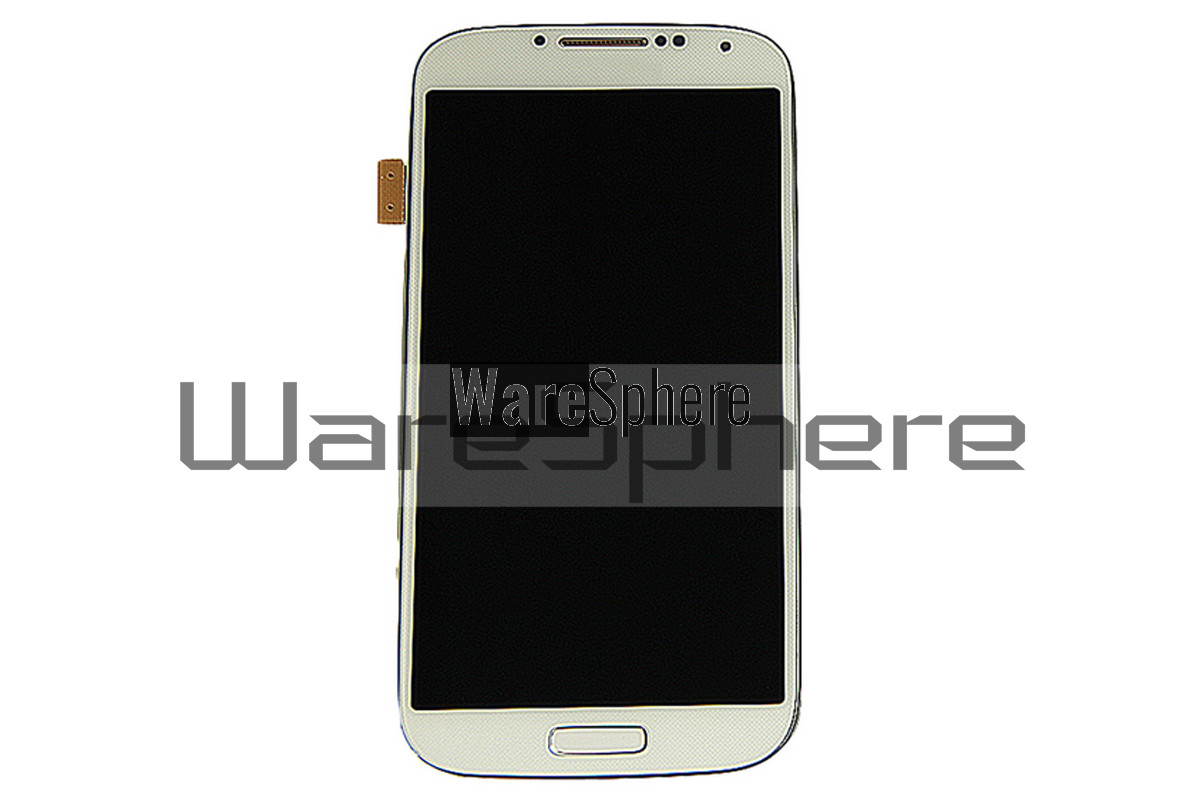 LCD Display and Touch Screen Digitizer W/ Frame for Samsung Galaxy S4 i9500 White