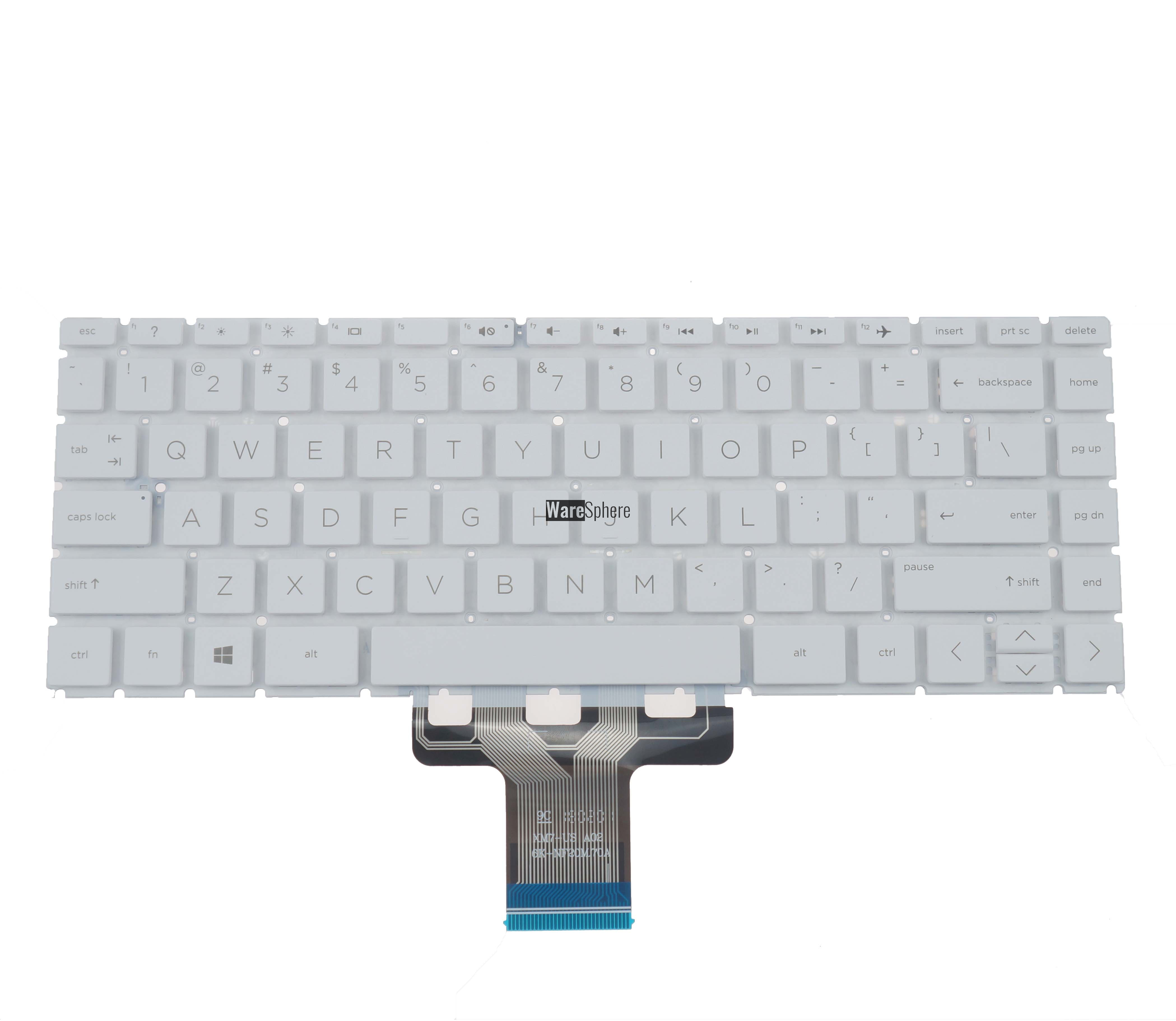 Laptop US Keyboard for HP Pavilion x360 14-CM 6037B0143001 L23240-001 White