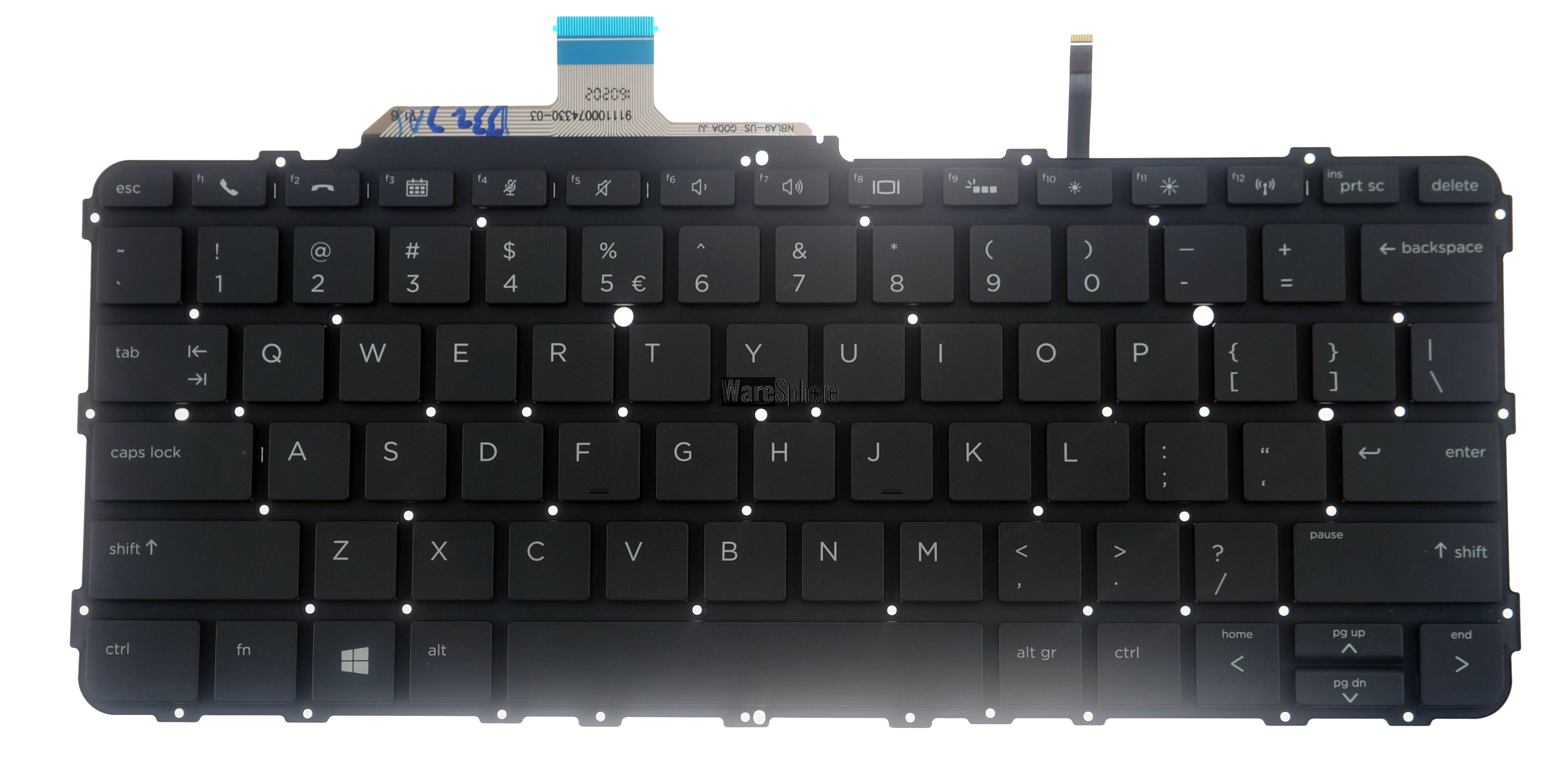 Laptop US With int e Backlit Keyboard for HP EliteBook Folio G1 Black 