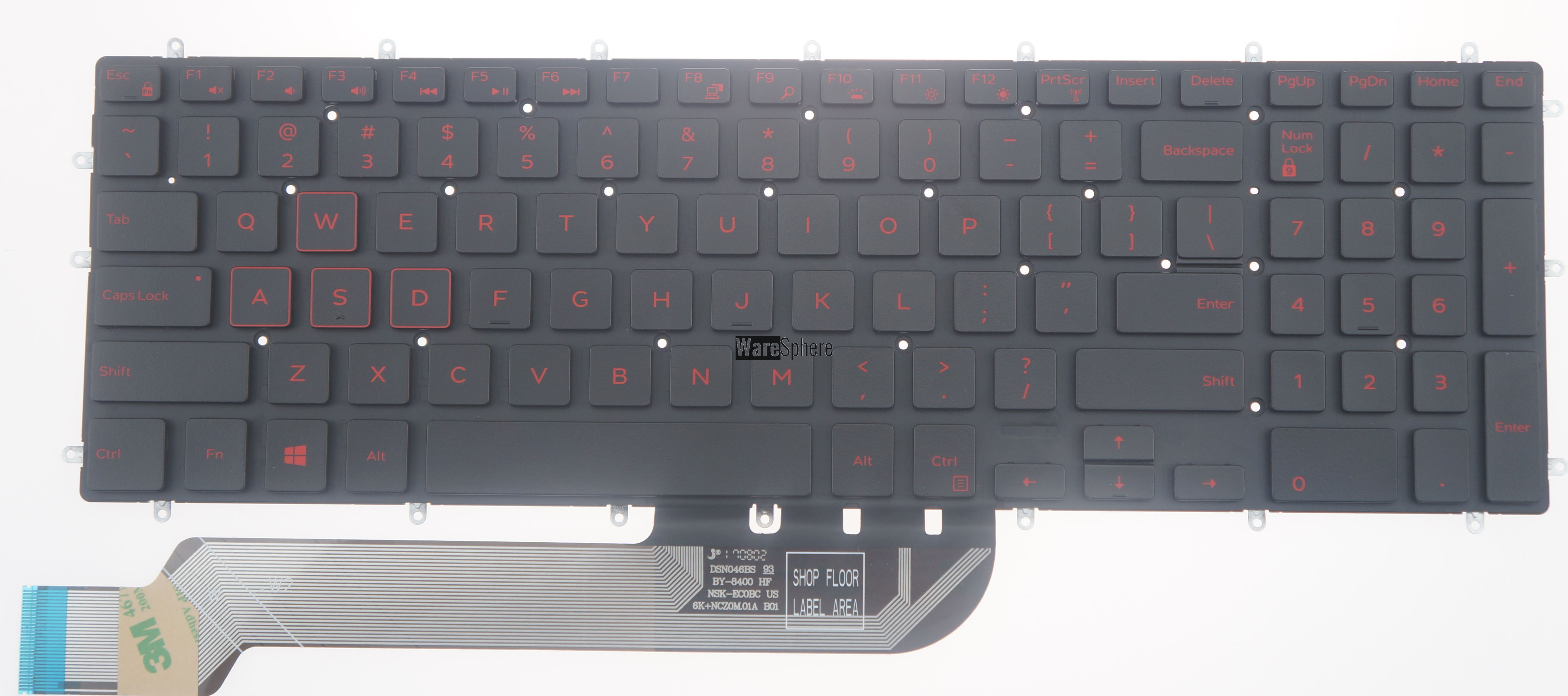 Laptop US Backlit Keyboard for Dell g3 3590 03VNJK 3VNJK Black red words