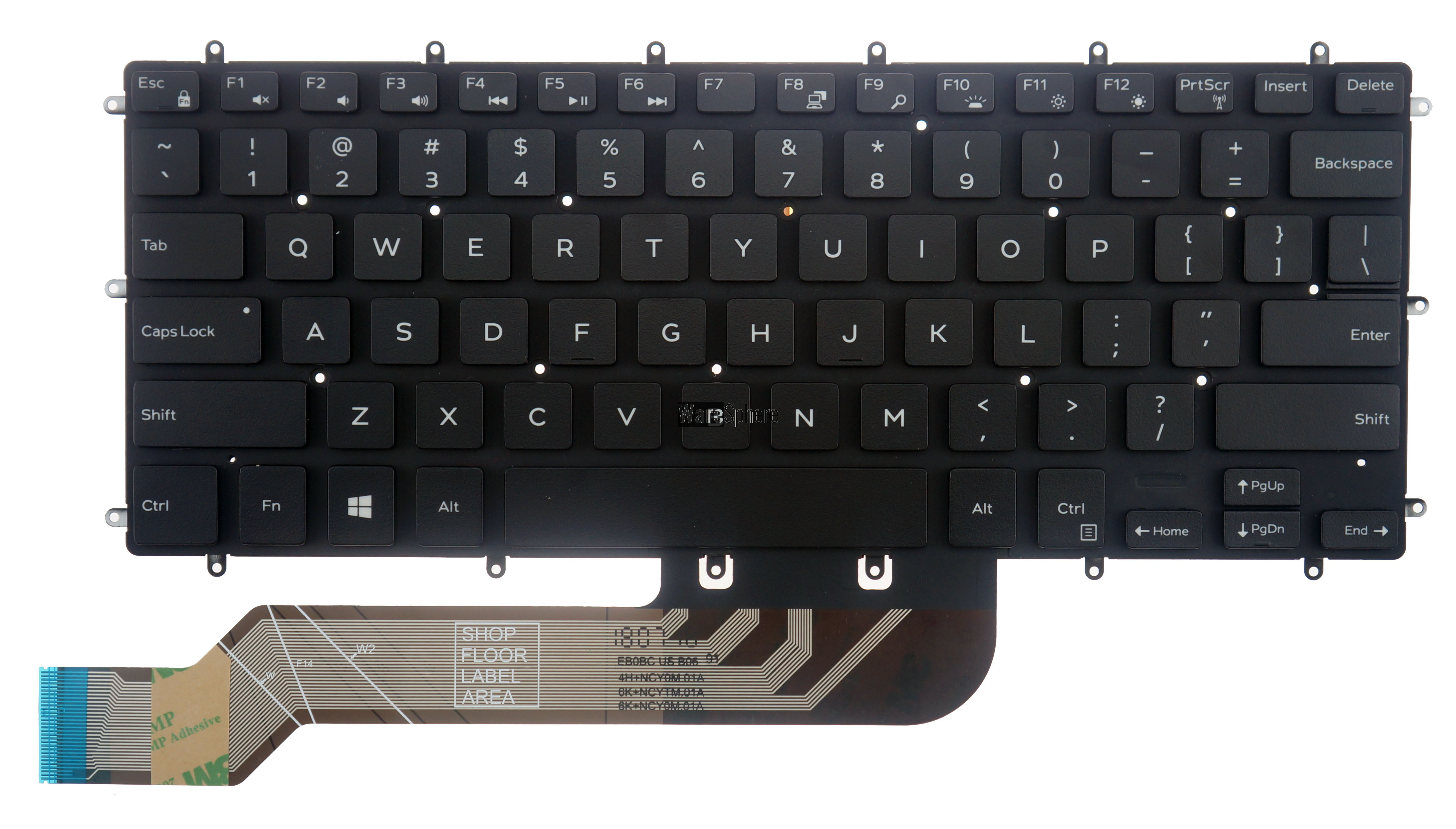 Laptop US Backlit Keyboard for Dell Latitude 3400 Black 